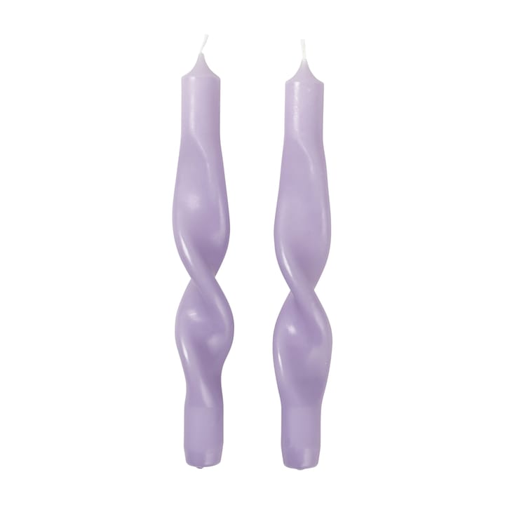 트위스트 캔�들 23 cm 2개 세트 - Orchid light purple - Broste Copenhagen | 브로스테코펜하겐