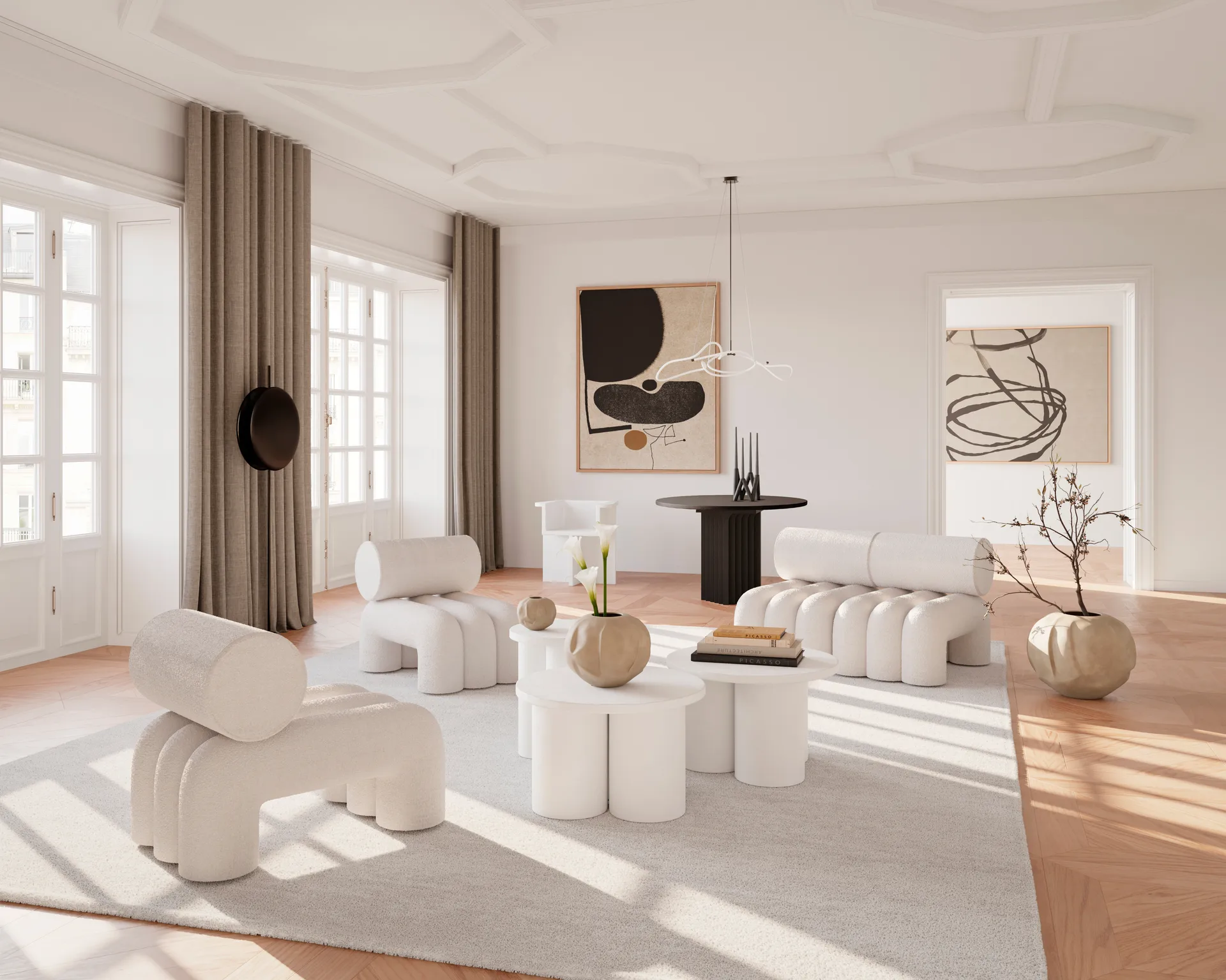 아크 다이닝 테이블 Ø120 cm, Coffee black oak 101 Copenhagen | 101 코펜하겐