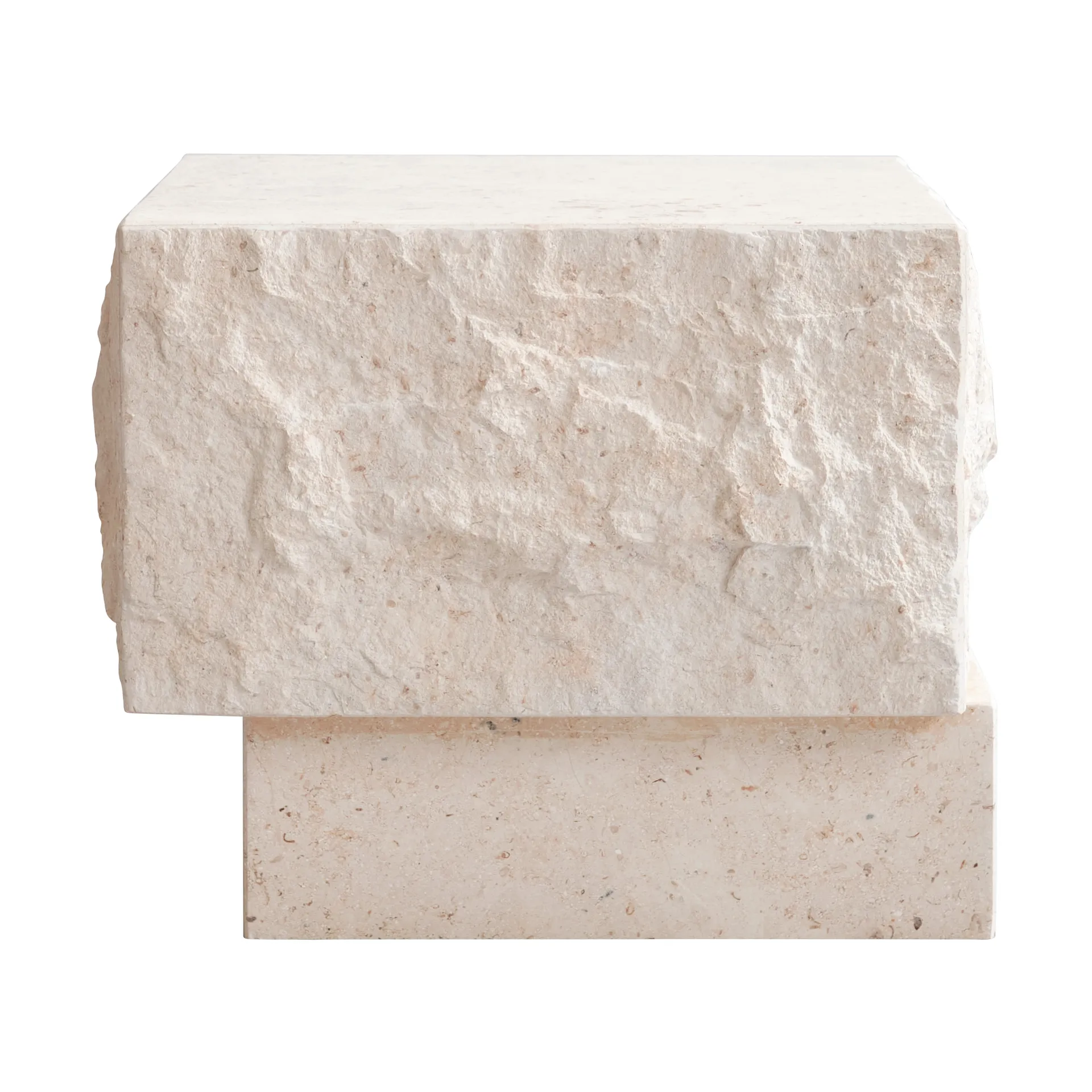 템플 사이드 테이블 로우 42x40 cm, Chrome-limestone 101 Copenhagen | 101 코펜하겐