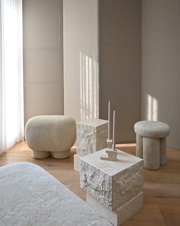 템플 사이드 테이블 로우 42x40 cm - Chrome-limestone - 101 Copenhagen | 101 코펜하겐