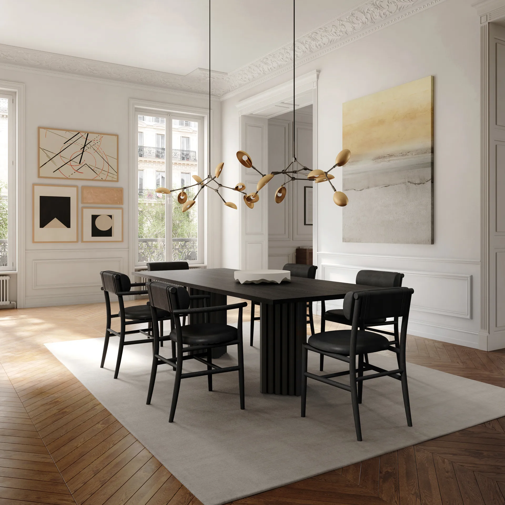 아크 다이닝 테이블 95x250 cm, Coffee black oak 101 Copenhagen | 101 코펜하겐