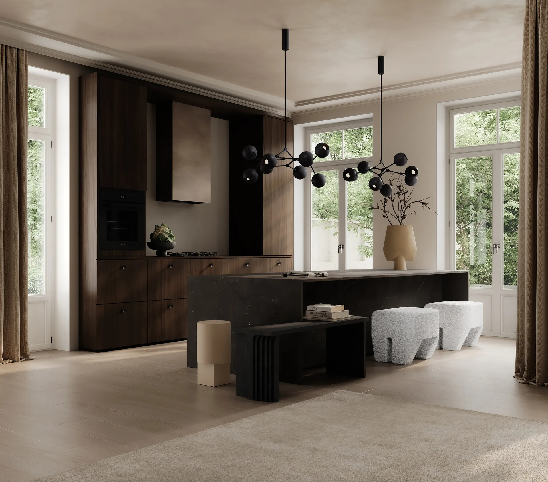 드롭 샹들리에 글로브 미니 샹들리에, Burned black 101 Copenhagen | 101 코펜하겐