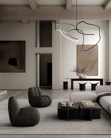 고스트 샹들리에 빅 천장 조명 - Burned black - 101 Copenhagen | 101 코펜하겐