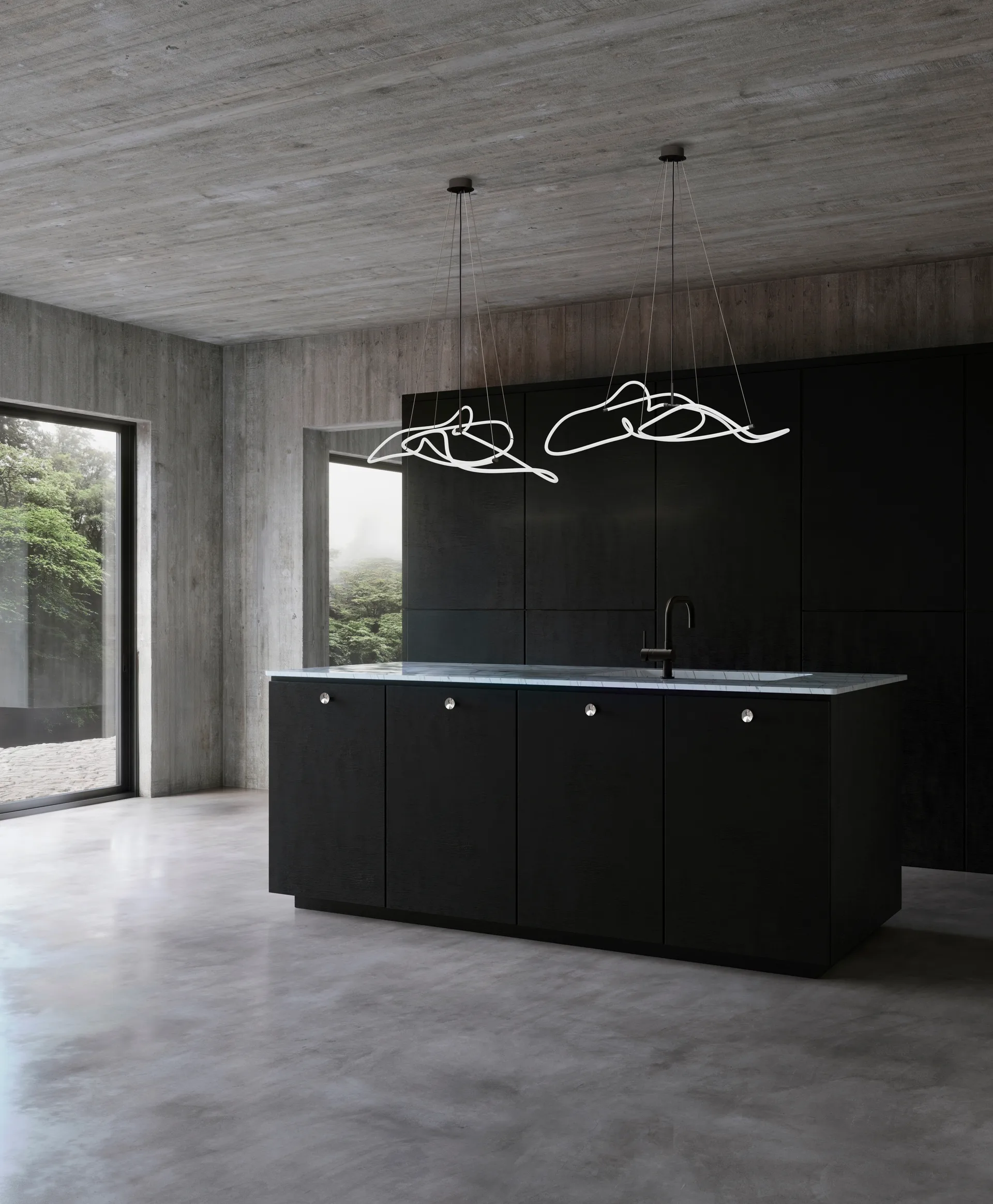 고스트 샹들리에 미니 천장 조명, Burned black 101 Copenhagen | 101 코펜하겐