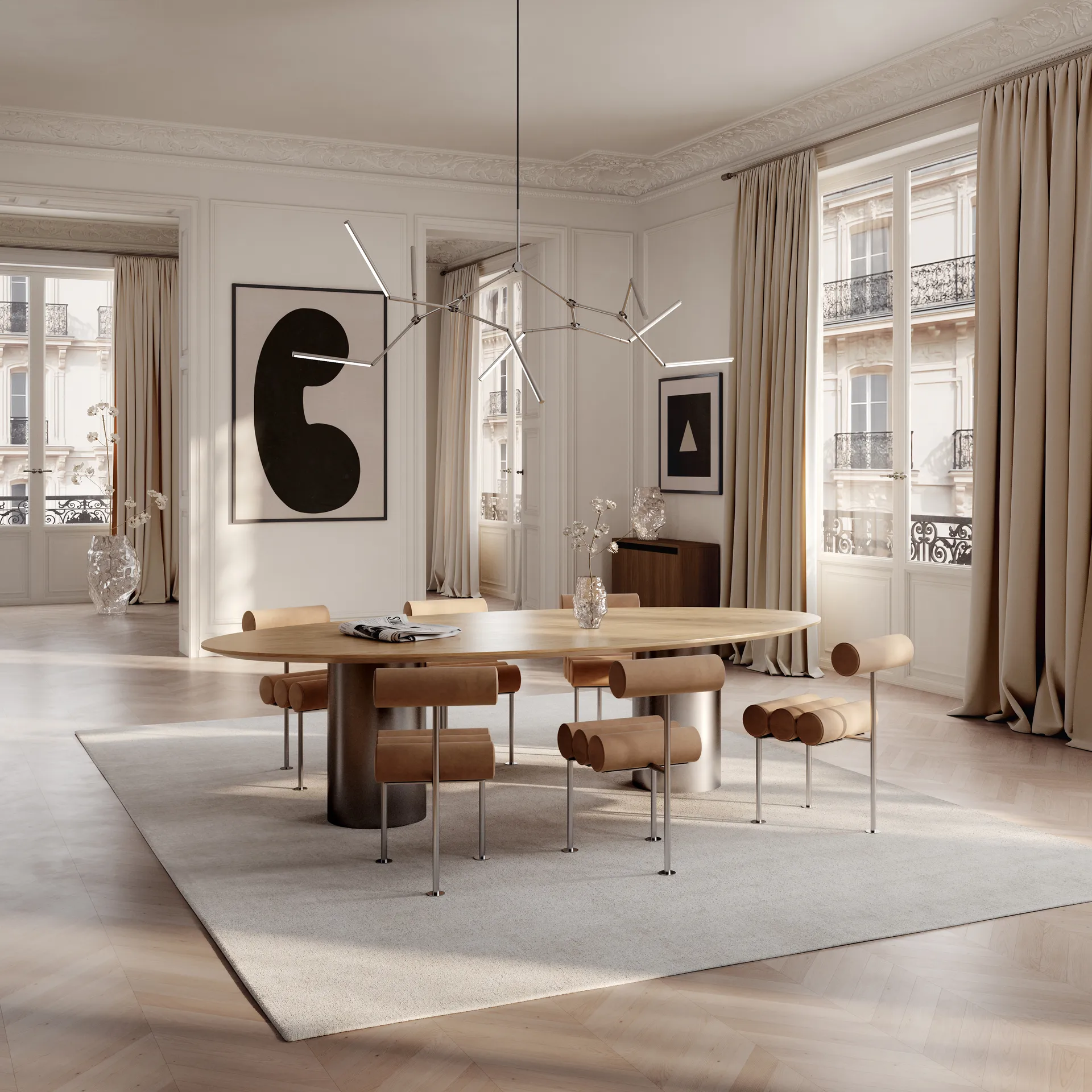 스틱 샹들리에 펜던트 조명, Chrome 101 Copenhagen | 101 코펜하겐