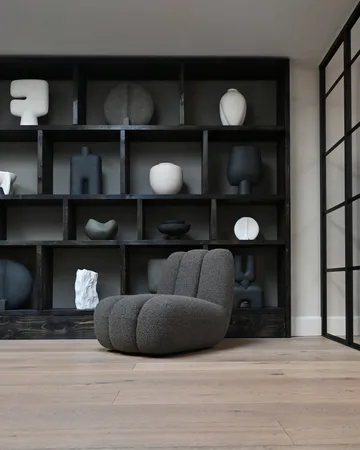 토 라운지 체어 부클레 - Deep taupe - 101 Copenhagen | 101 코펜하겐