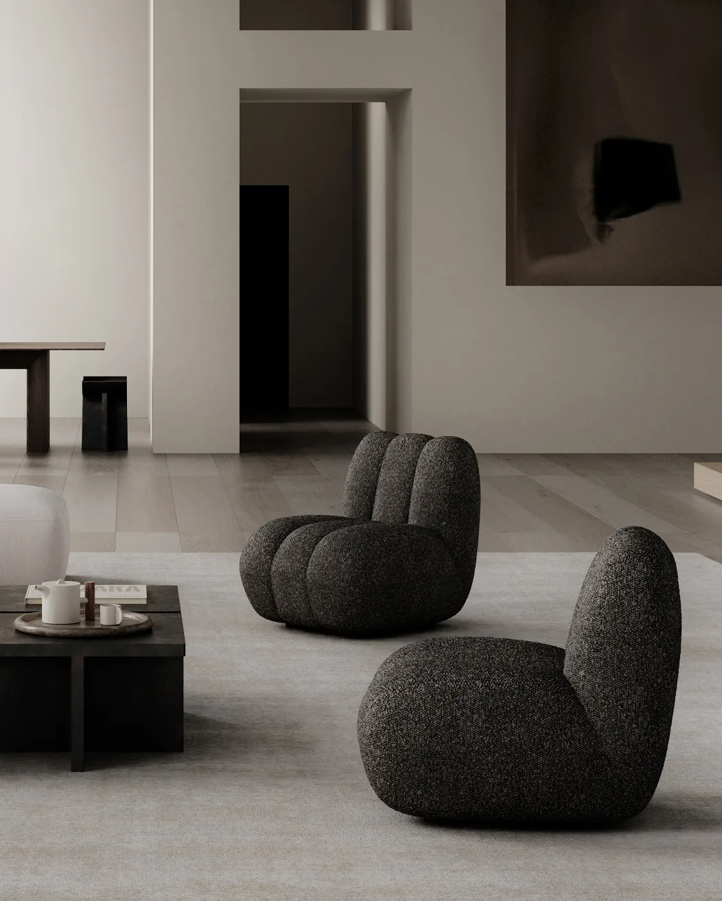 토 라운지 체어 부클레, Deep taupe 101 Copenhagen | 101 코펜하겐