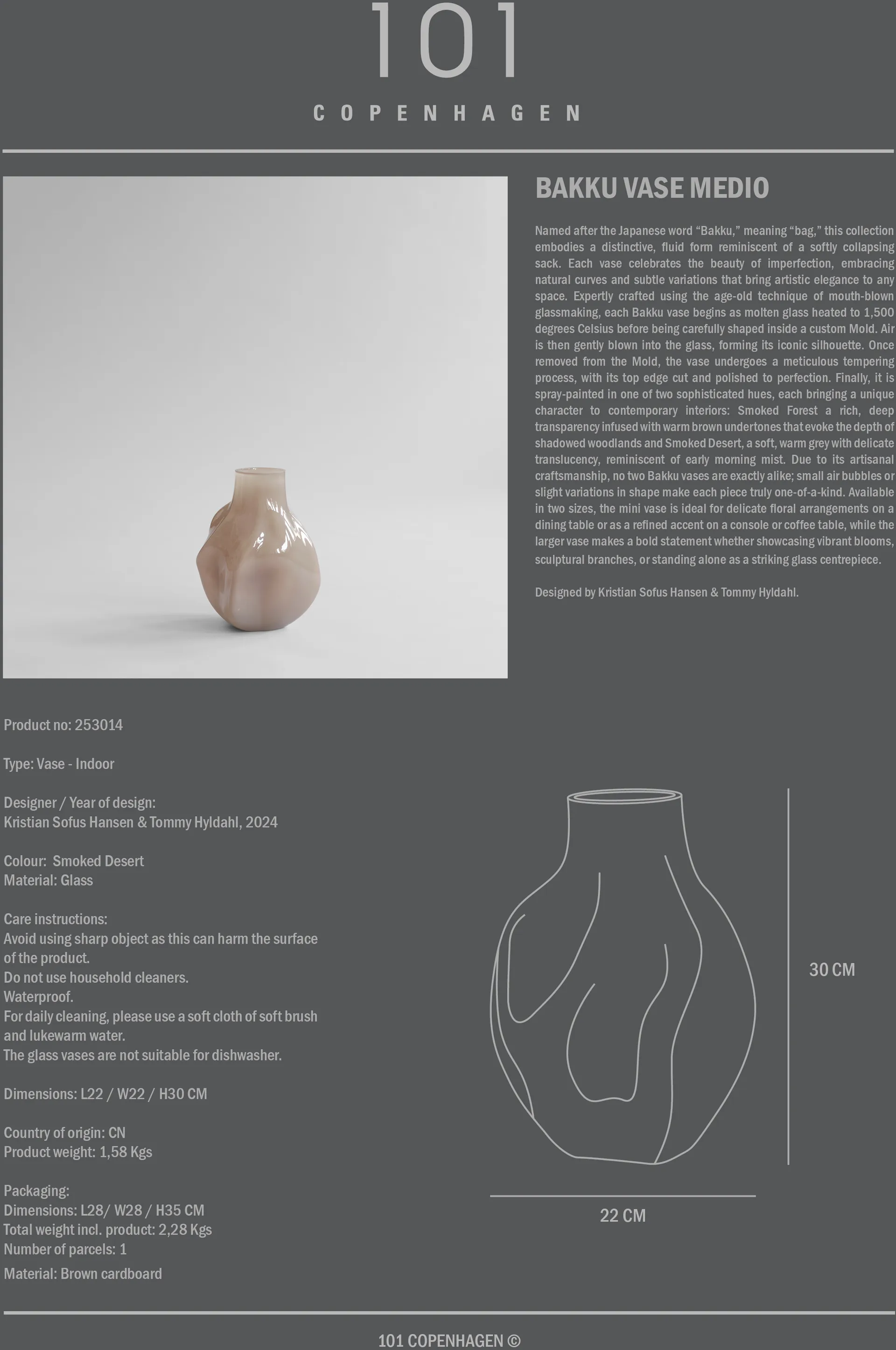 바쿠 화병 미듐, Smoked desert 101 Copenhagen | 101 코펜하겐