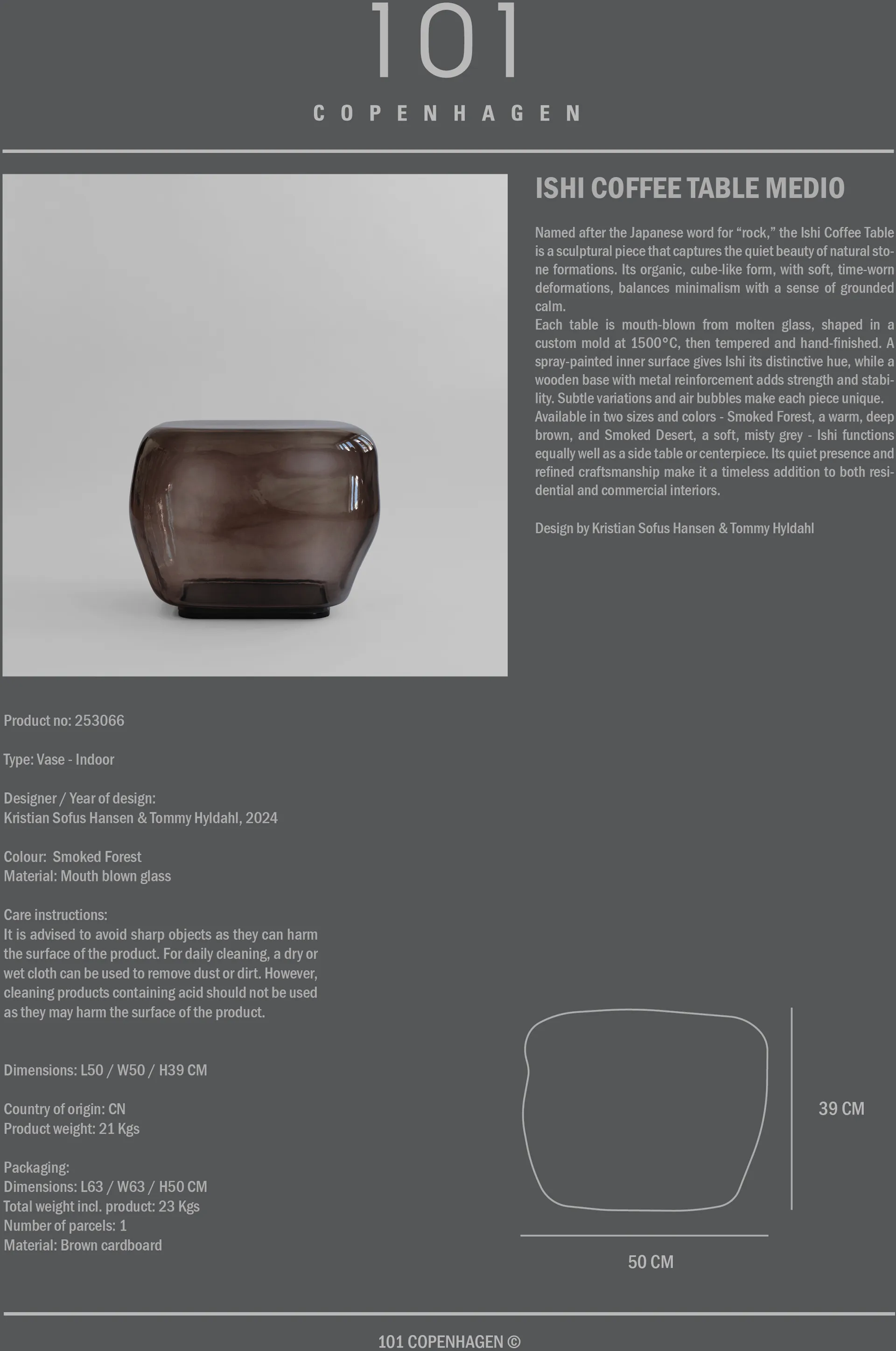 이시스 커피 테이블 미듐, Smoked forest 101 Copenhagen | 101 코펜하겐