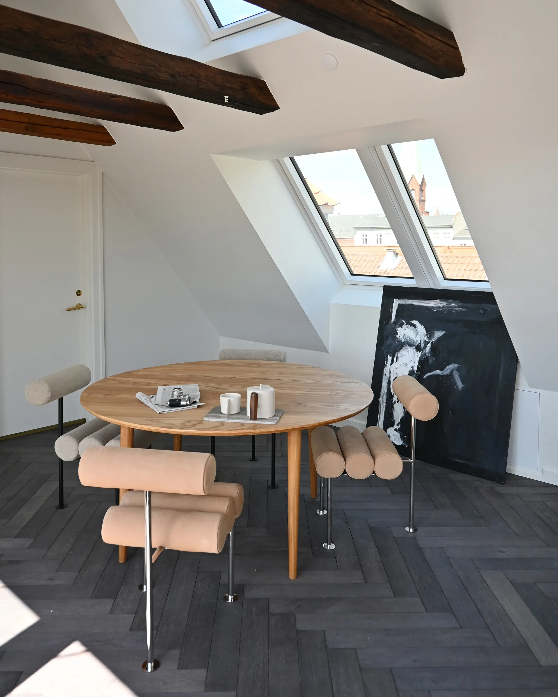 히로 다이닝 체어, Stainless steel-nubuck 101 Copenhagen | 101 코펜하겐