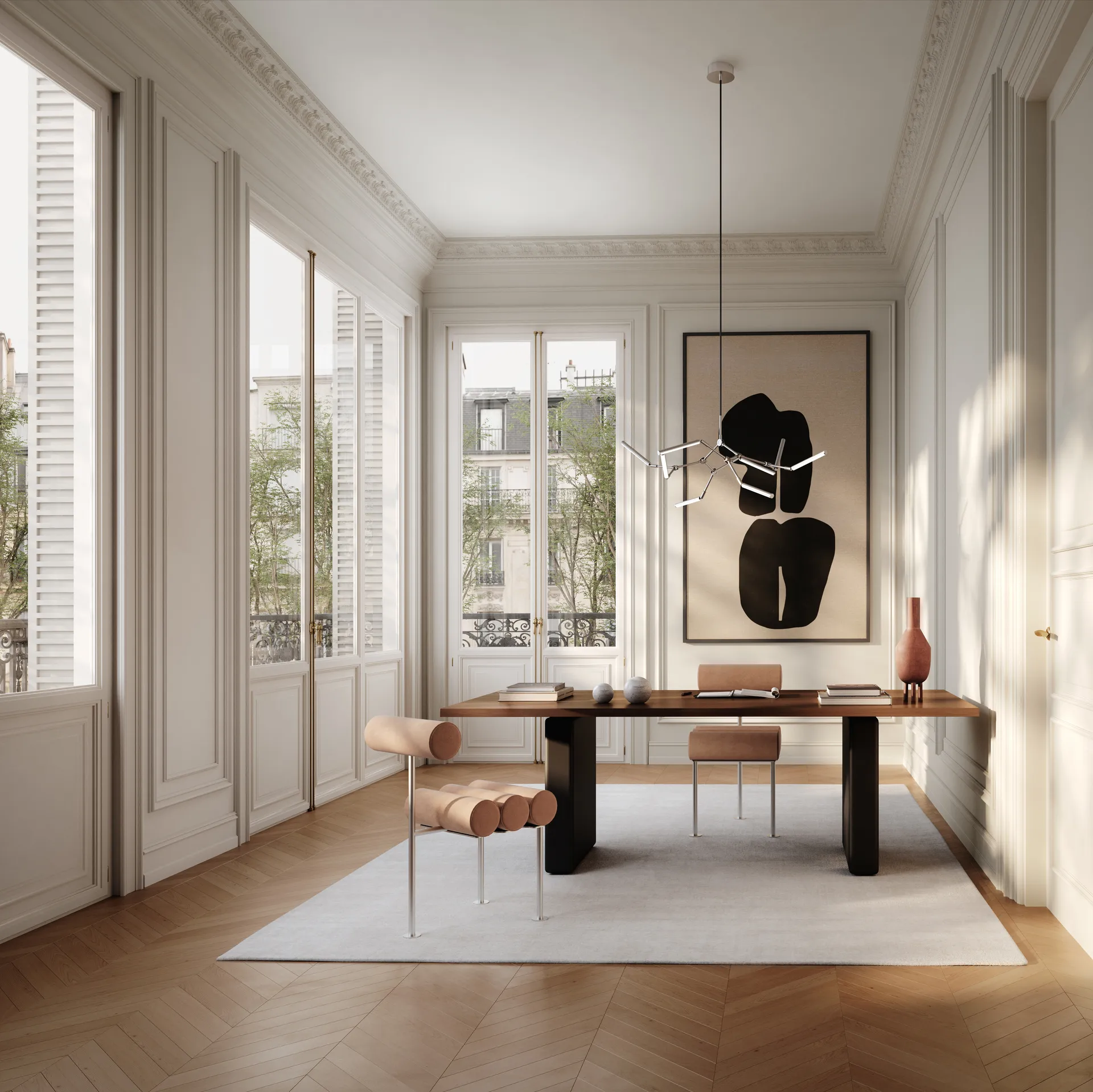 히로 다이닝 체어, Stainless steel-nubuck 101 Copenhagen | 101 코펜하겐