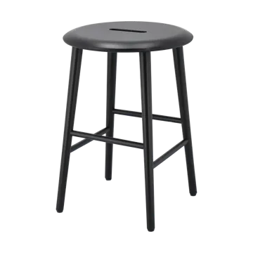 노르보 라운드 스툴 53 cm - Black lacquered oak, Ø38x53 cm - 1898