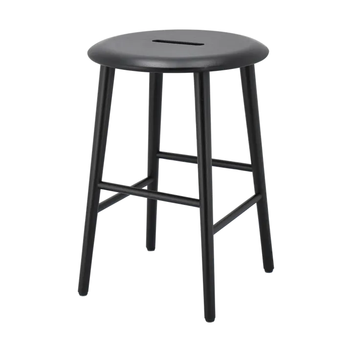 노르보 라운드 스툴 53 cm - Black lacquered oak, Ø38x53 cm - 1898