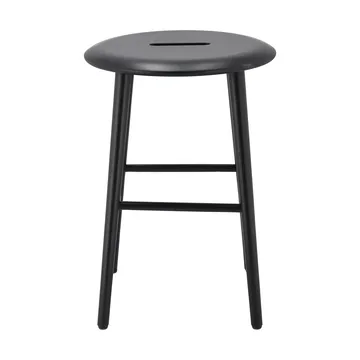 노르보 라운드 스툴 53 cm - Black lacquered oak, Ø38x53 cm - 1898