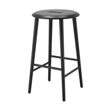 노르보 라운드 바 스툴 65 cm - Black lacquered oak - 1898