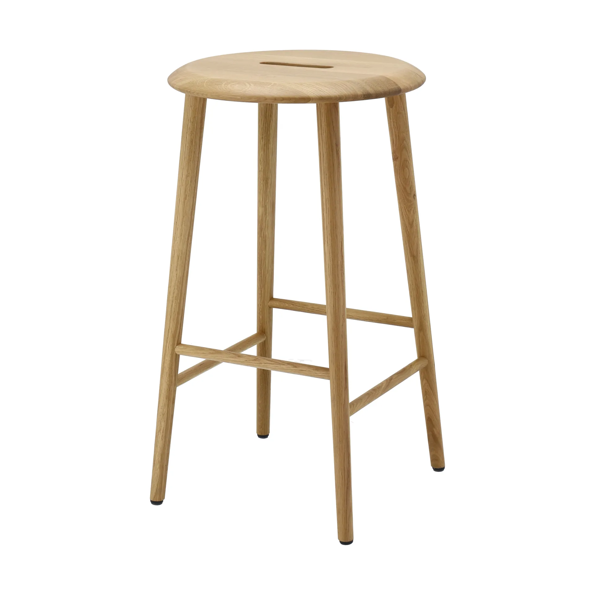 노르보 라운드 바 스툴 65 cm, Natural lacquered oak 1898