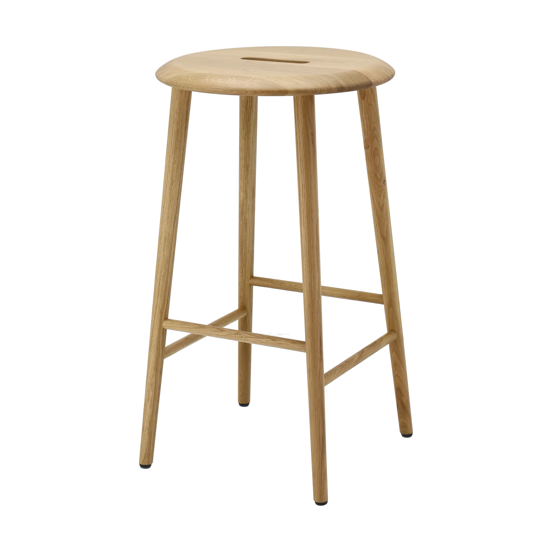 노르보 라운드 바 스툴 65 cm, Natural lacquered oak 1898