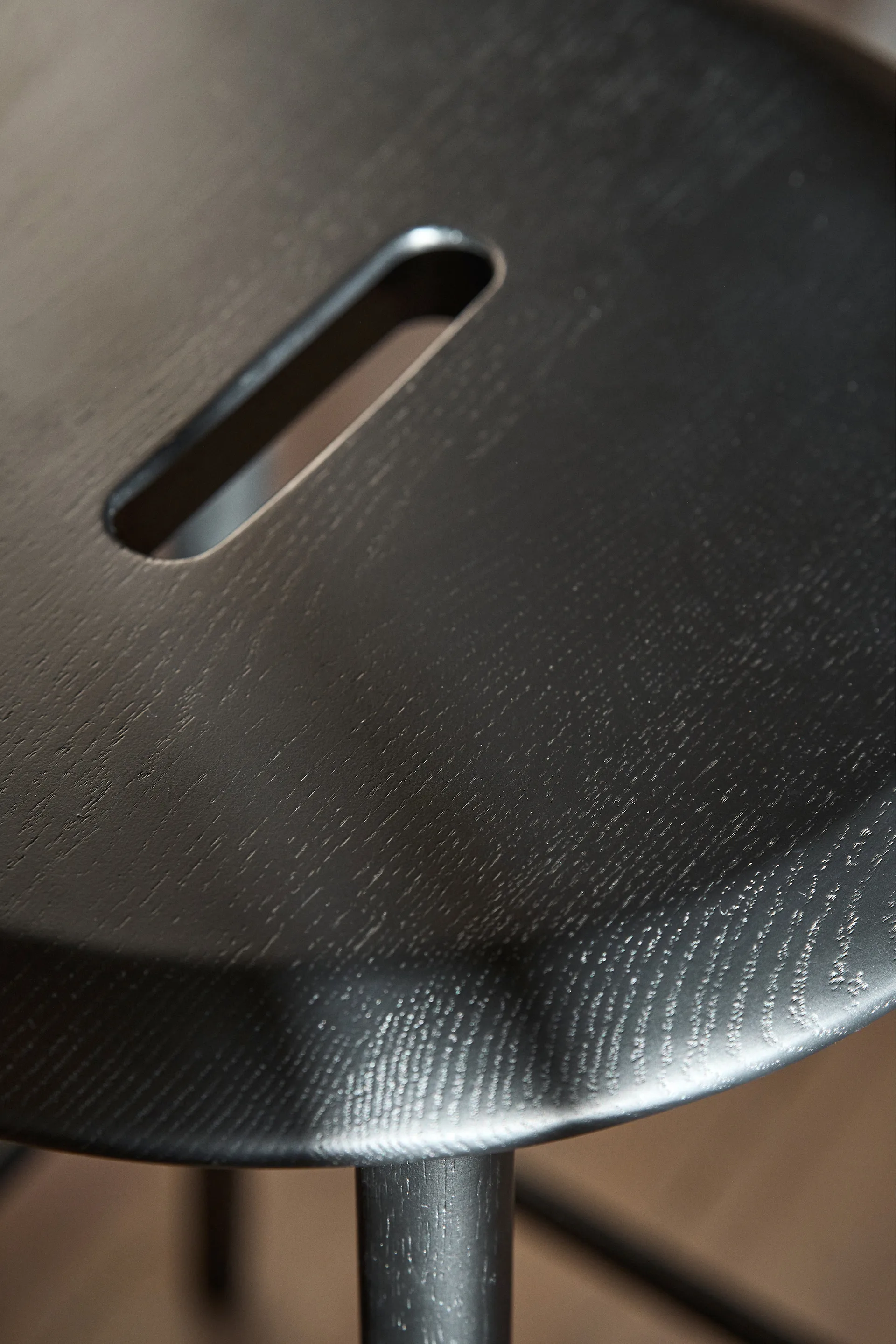 노르보 스툴 65cm, Black lacquered oak 1898