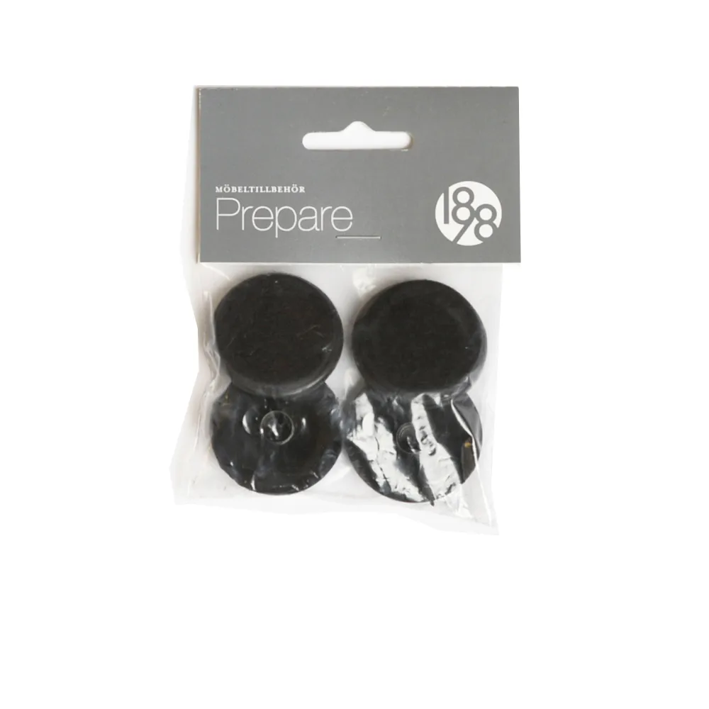 프리페어 플로어 프로텍터, Black, 37mm plastic felt tube rivet, 4 pcs 1898