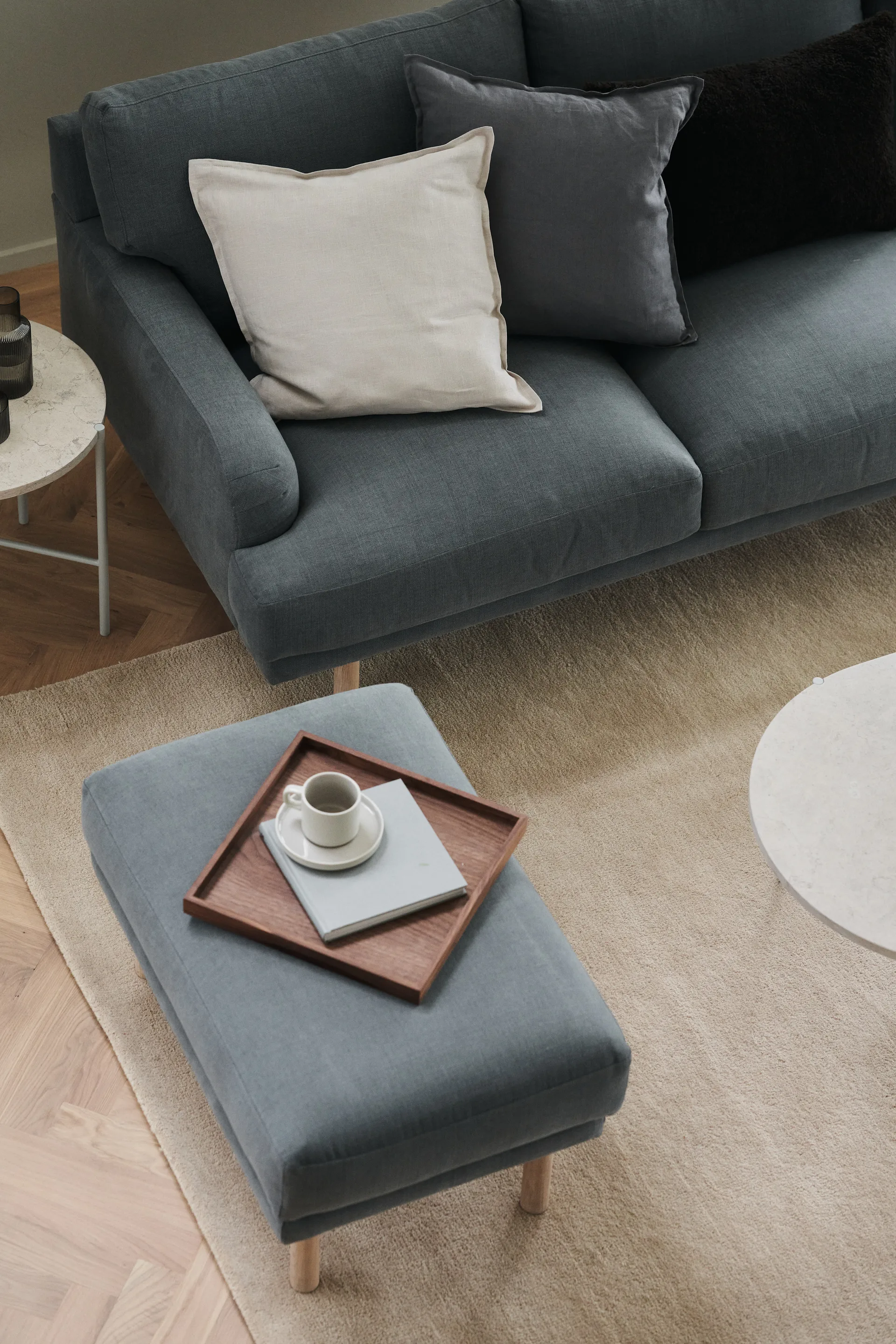 Lidnäs 풋스툴, Caleido dark grey 1898