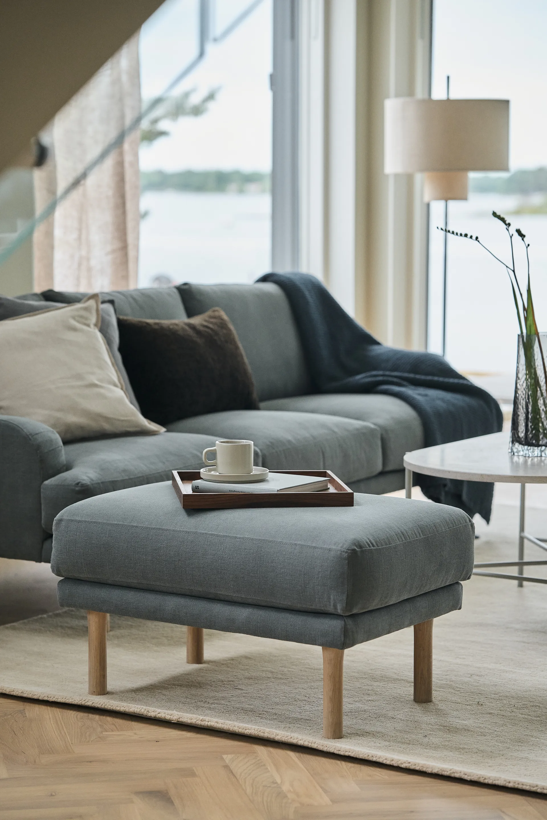 Lidnäs 풋스툴, Caleido dark grey 1898