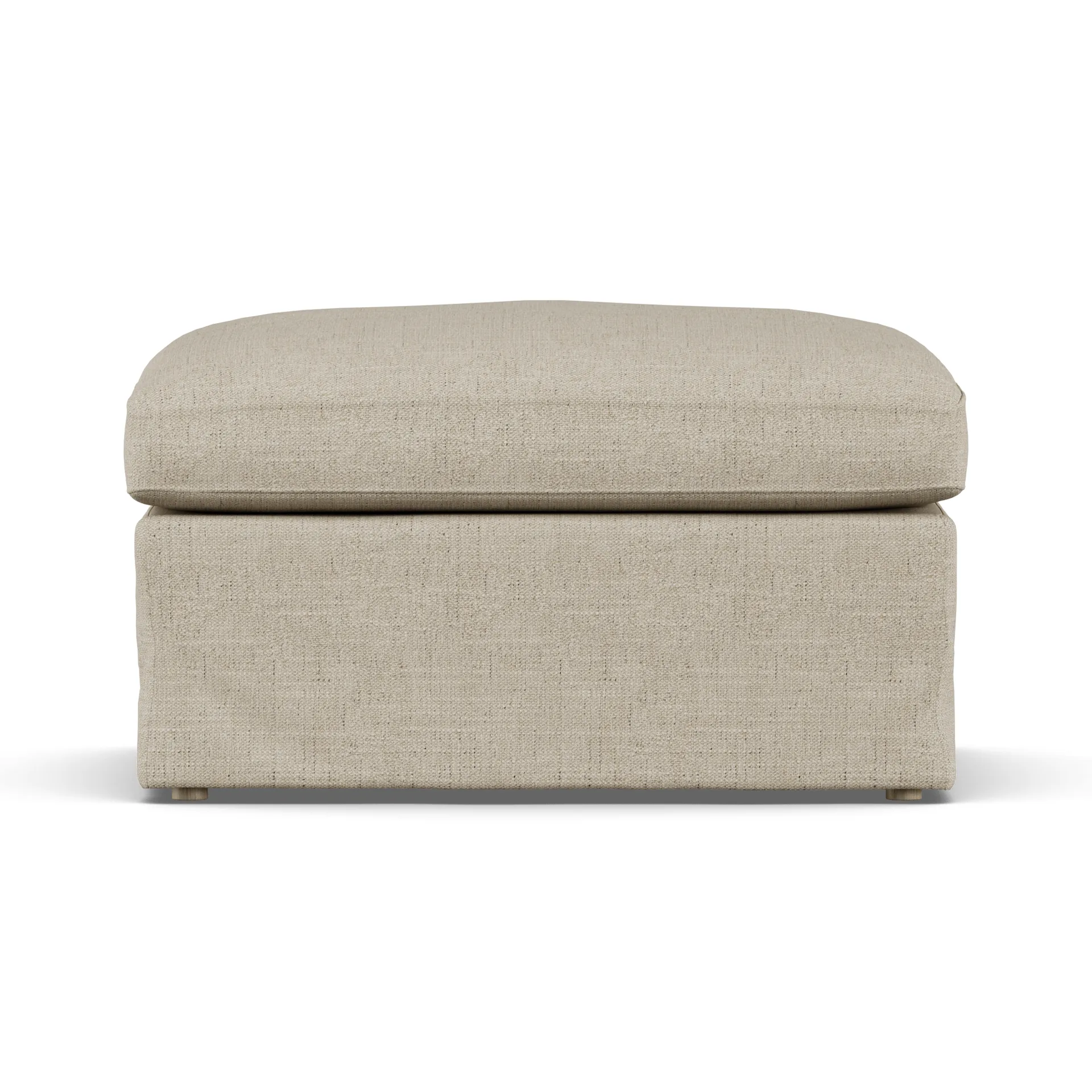 Linnevik 풋스툴, Bern Beige 0341-white-oiled oak, with skirt 1898
