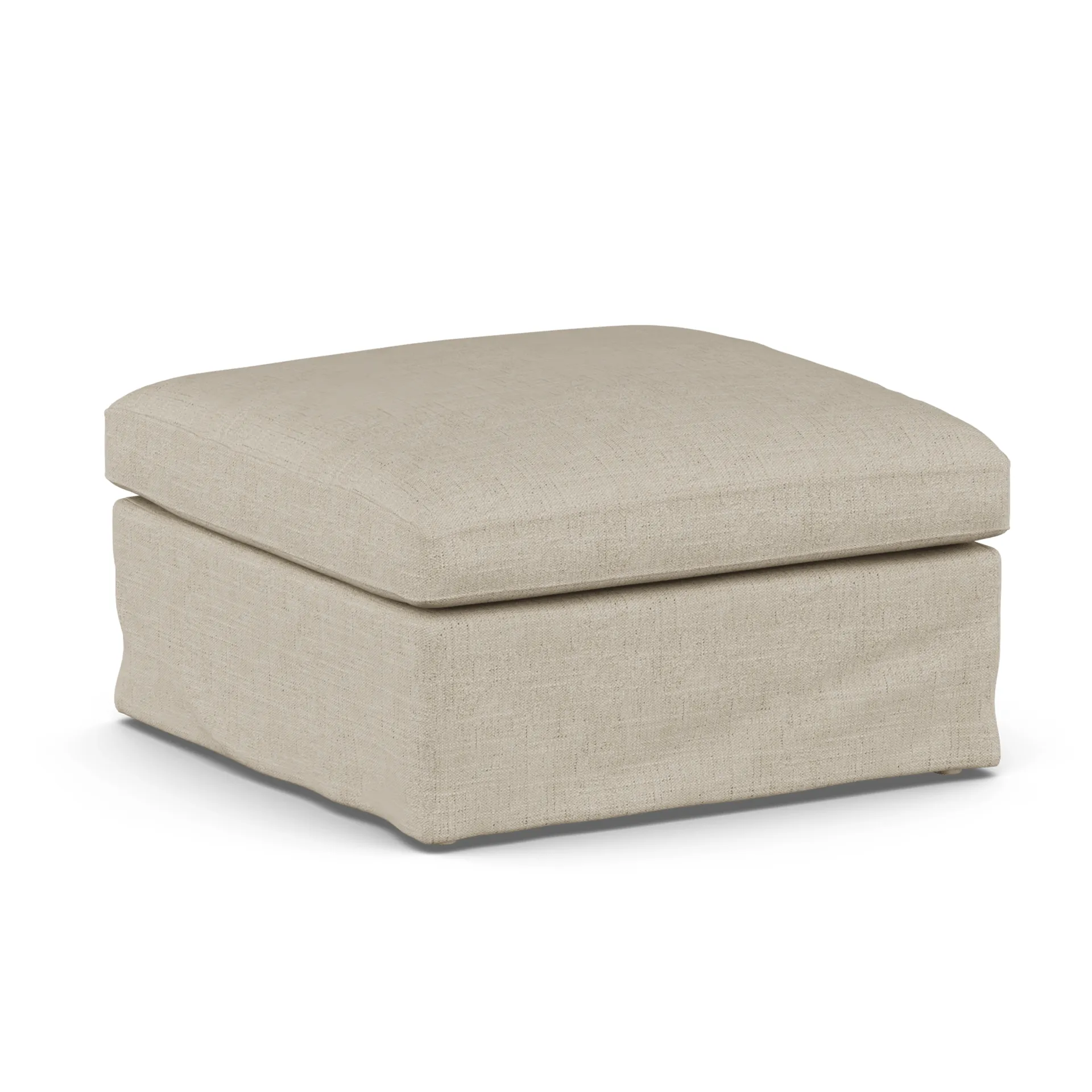 Linnevik 풋스툴, Bern Beige 0341-white-oiled oak, with skirt 1898