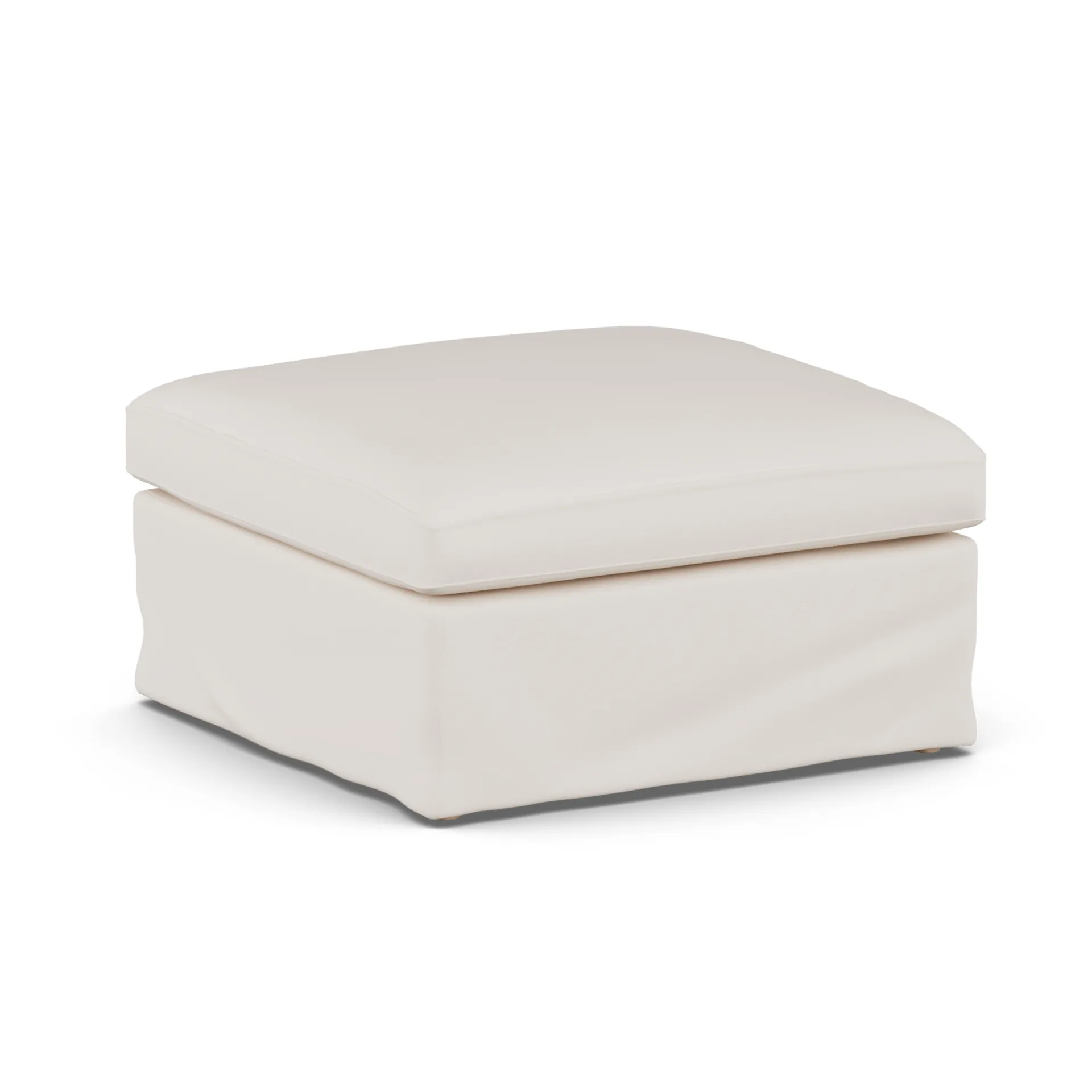 Linnevik 풋스툴, Caleido Beige 9600-white-oiled oak, with skirt 1898