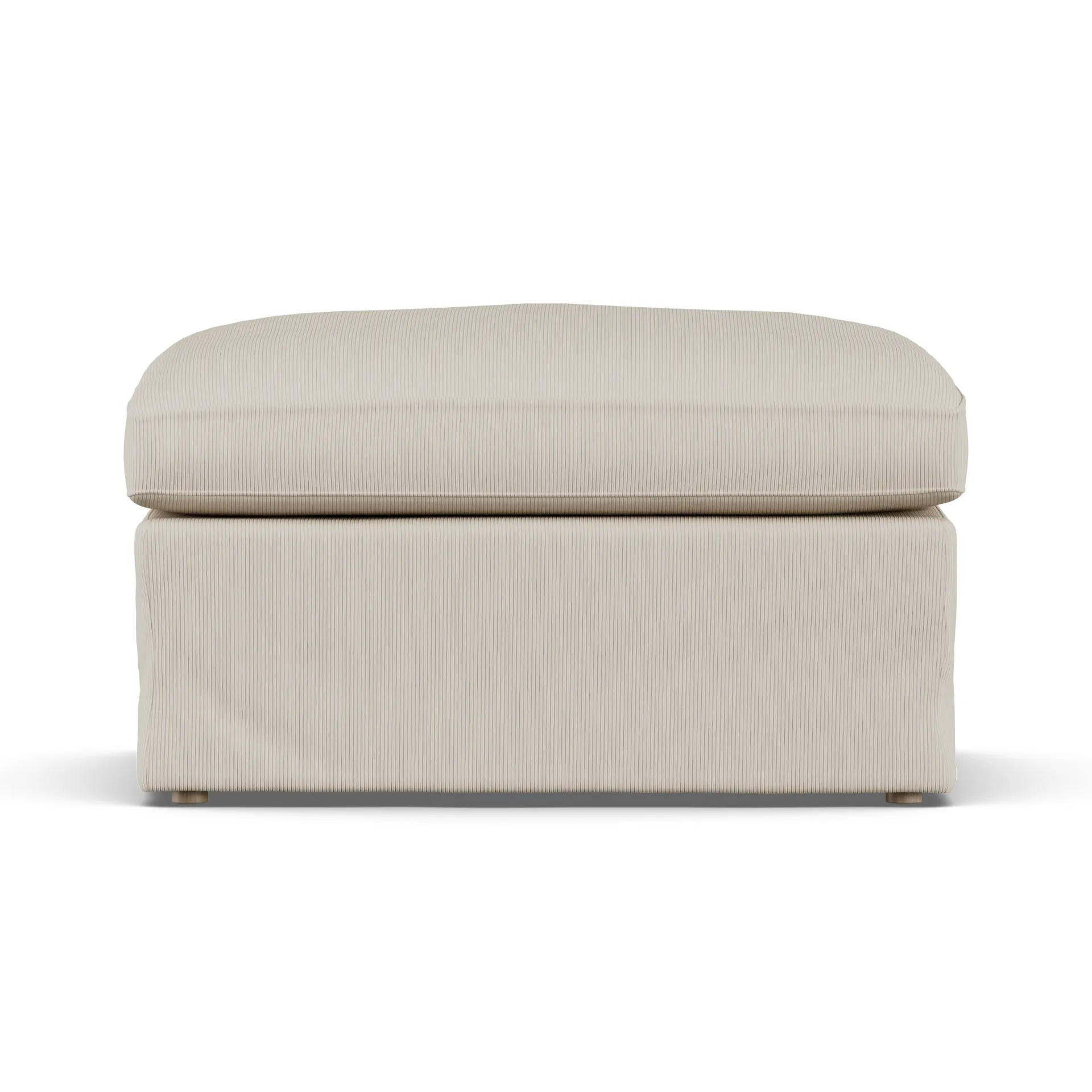 Linnevik 풋스툴, Jump Beige 1956-white-oiled oak, with skirt 1898