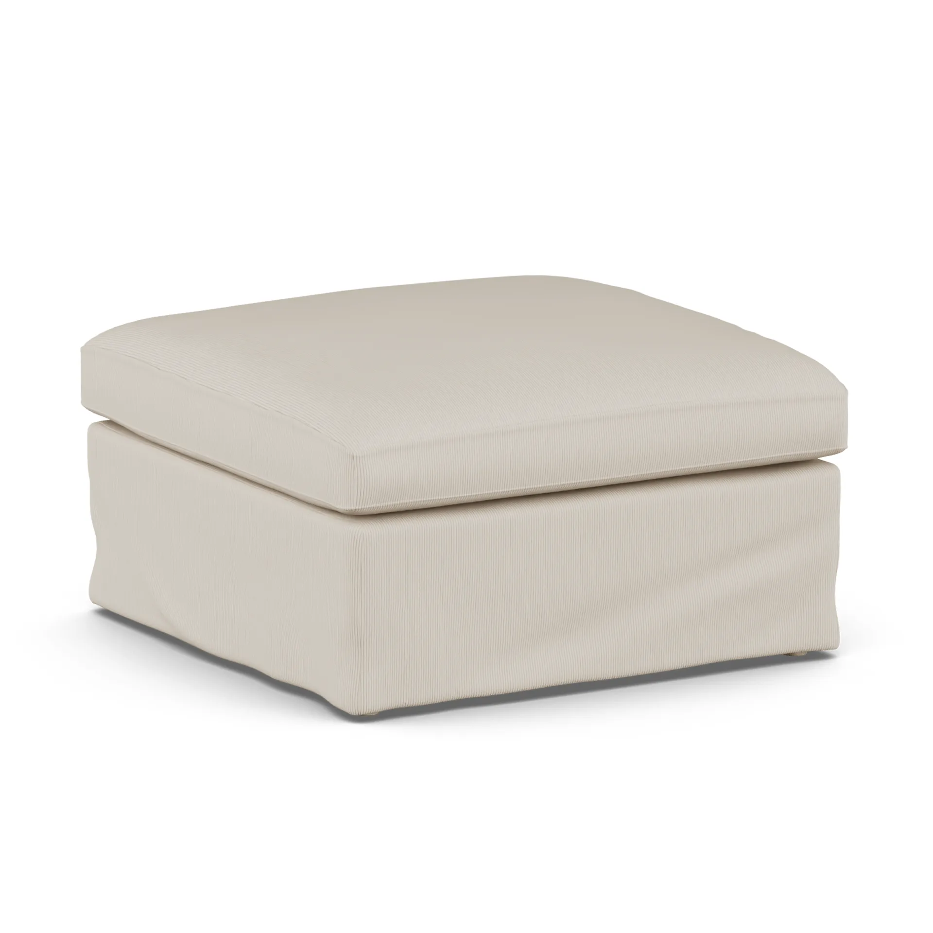 Linnevik 풋스툴, Jump Beige 1956-white-oiled oak, with skirt 1898