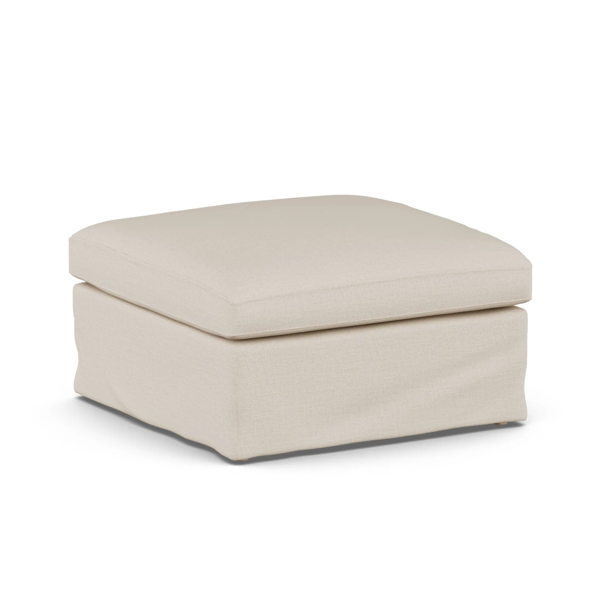 Linnevik 풋스툴, Same Beige 6670-white-oiled oak, with skirt 1898