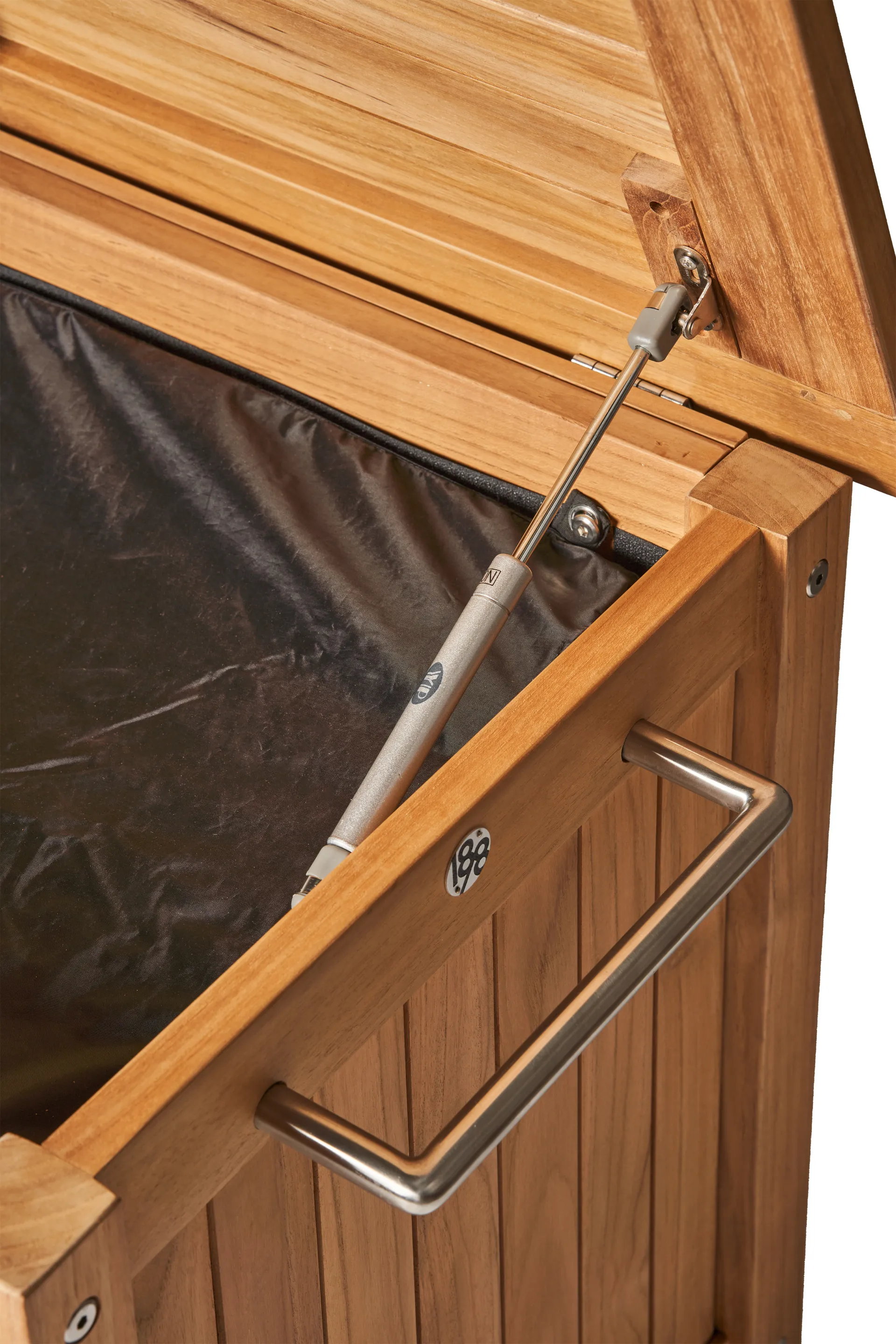 비야르크네스 쿠션 박스 바퀴 포함 S 130x50x60 cm, Teak 1898