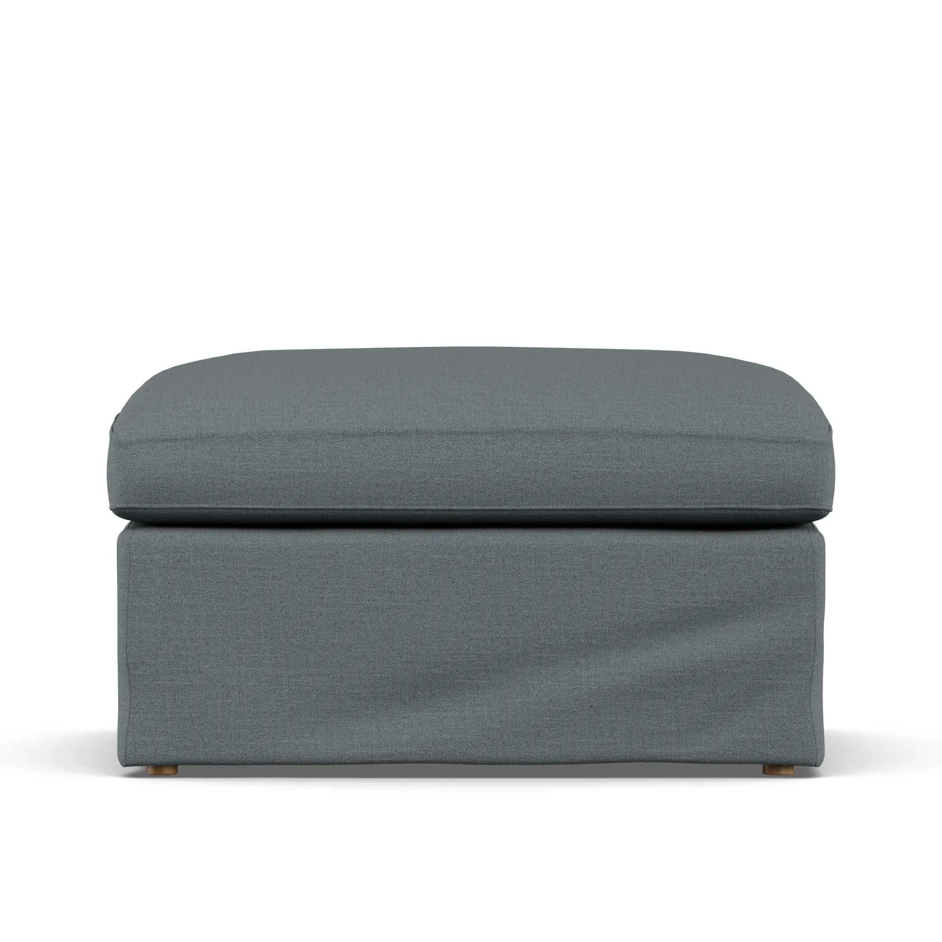 린네비크 풋스툴, Same Blue 6678-white-oiled oak, with skirt 1898