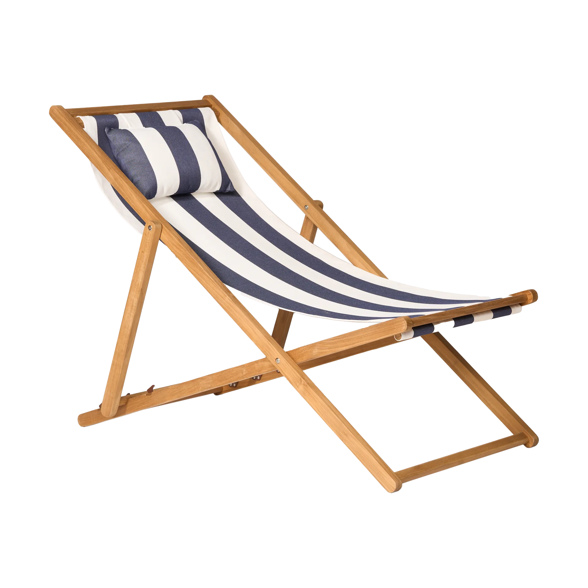 리크샌드 썬 체어, Teak-blue 1898