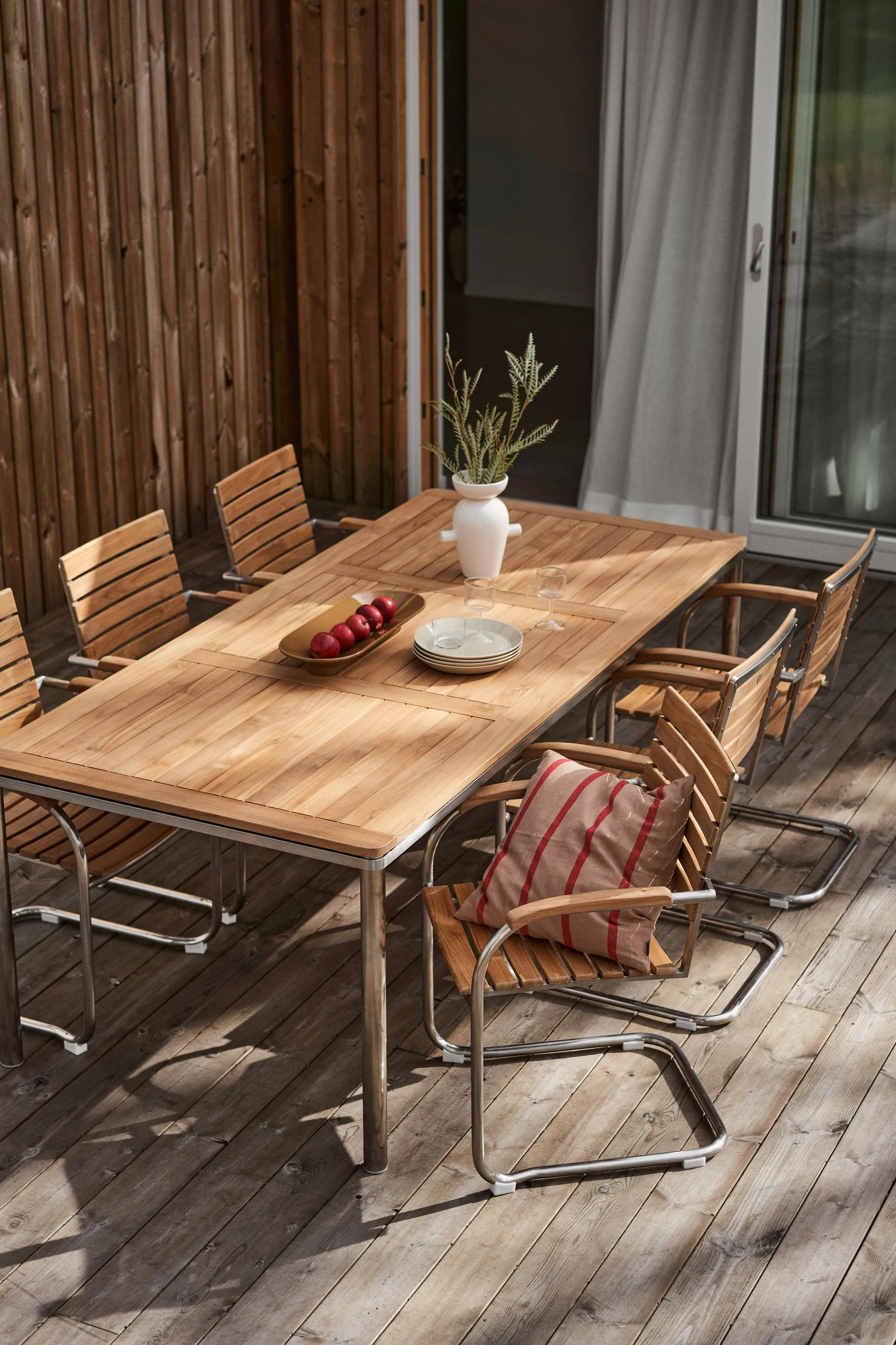 로르빅 다이닝 체어, Teak-stainless steel 1898