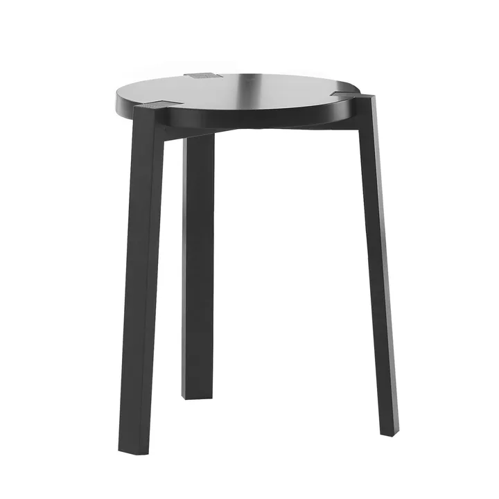 해피 라운드 스툴 - Black-black, Ø40x45 cm - A2 | 에이투