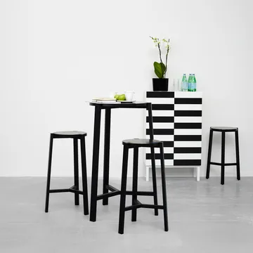 해피 라운드 스툴 - Black-black, Ø40x45 cm - A2 | 에이투