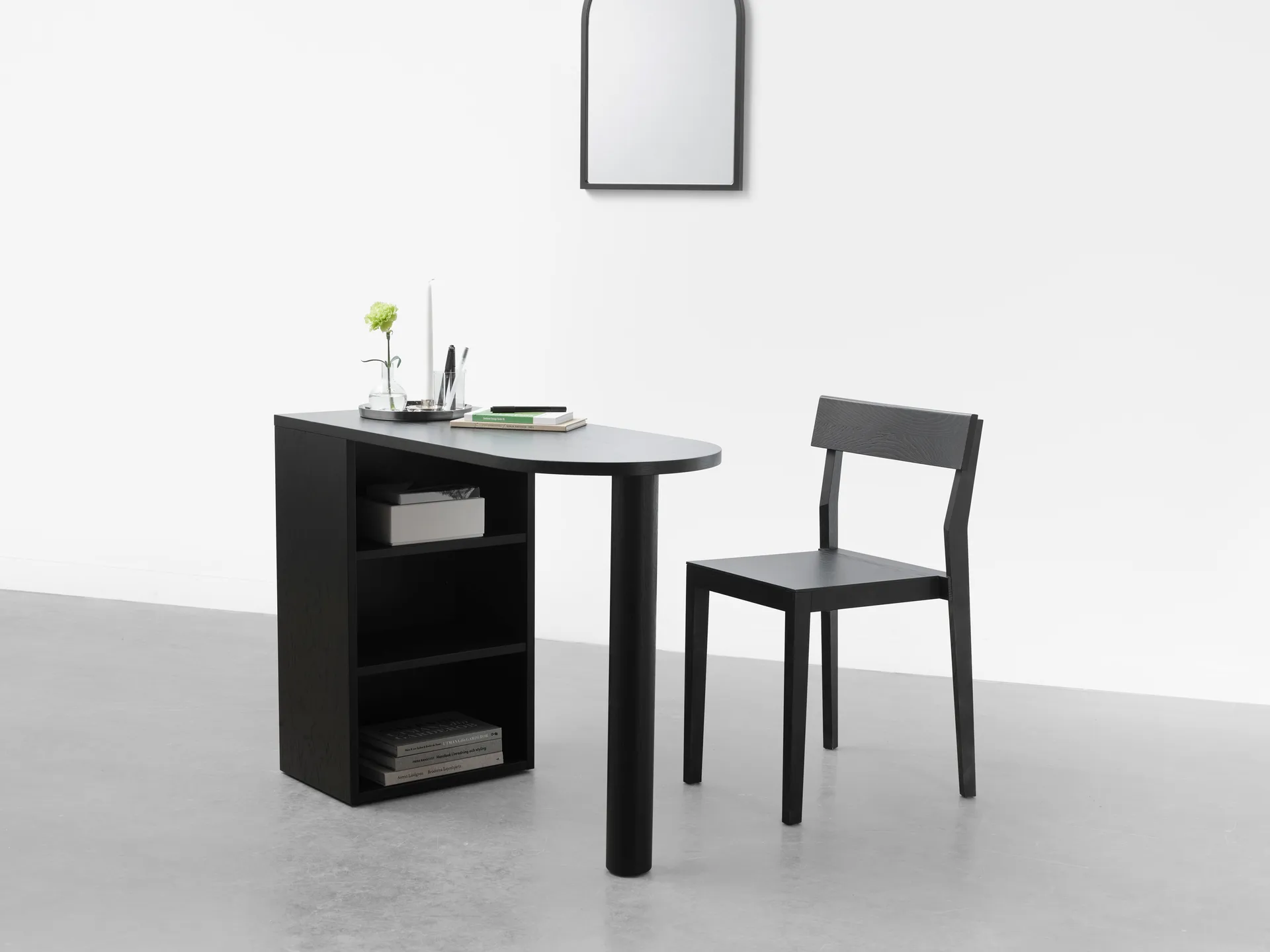 허브 데스크, Black-Stained Oak, 100x73x43 cm A2 | 에이투