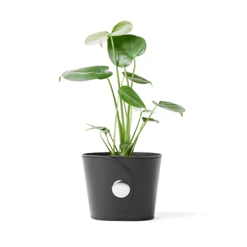 허그 플라워팟 - Tärnsjö Leather Black, Ø18x15 cm - A2 | 에이투