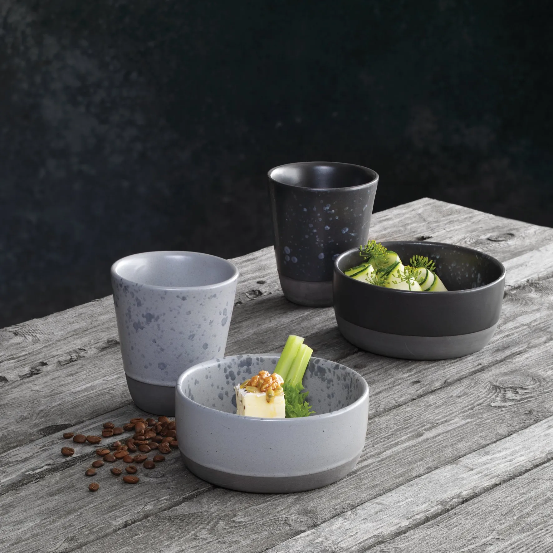 로 보울 Ø13.5 cm, grey with dots Aida | 아이다