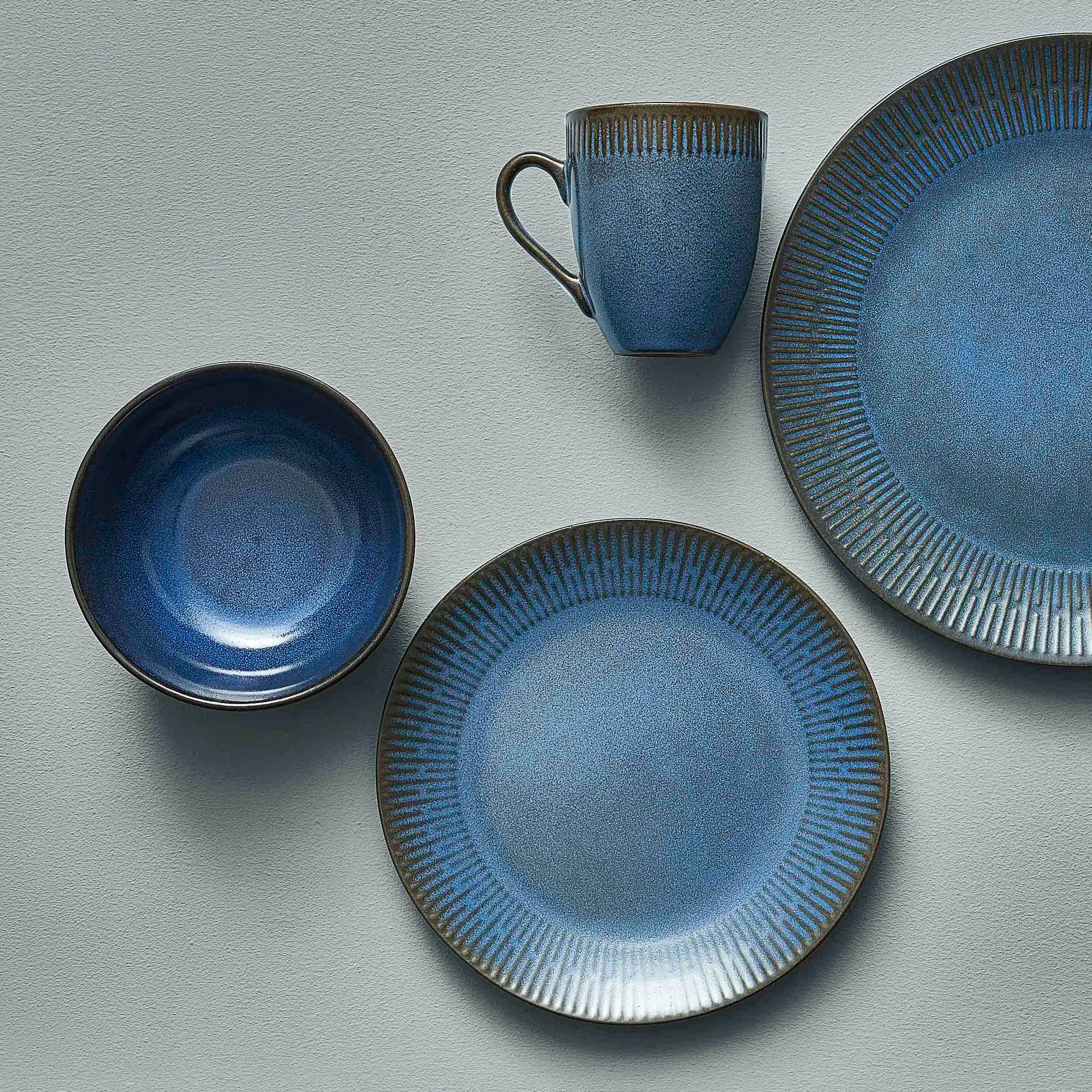 릴리프 보울 Ø14 cm, blue Aida | 아이다