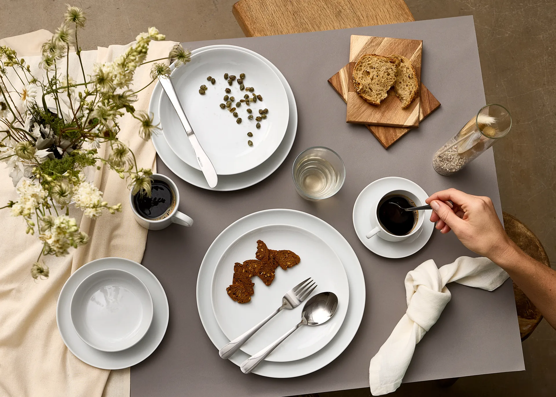 아뜰리에 접시 Ø18 cm 4개 세트, Superwhite Aida | 아이다