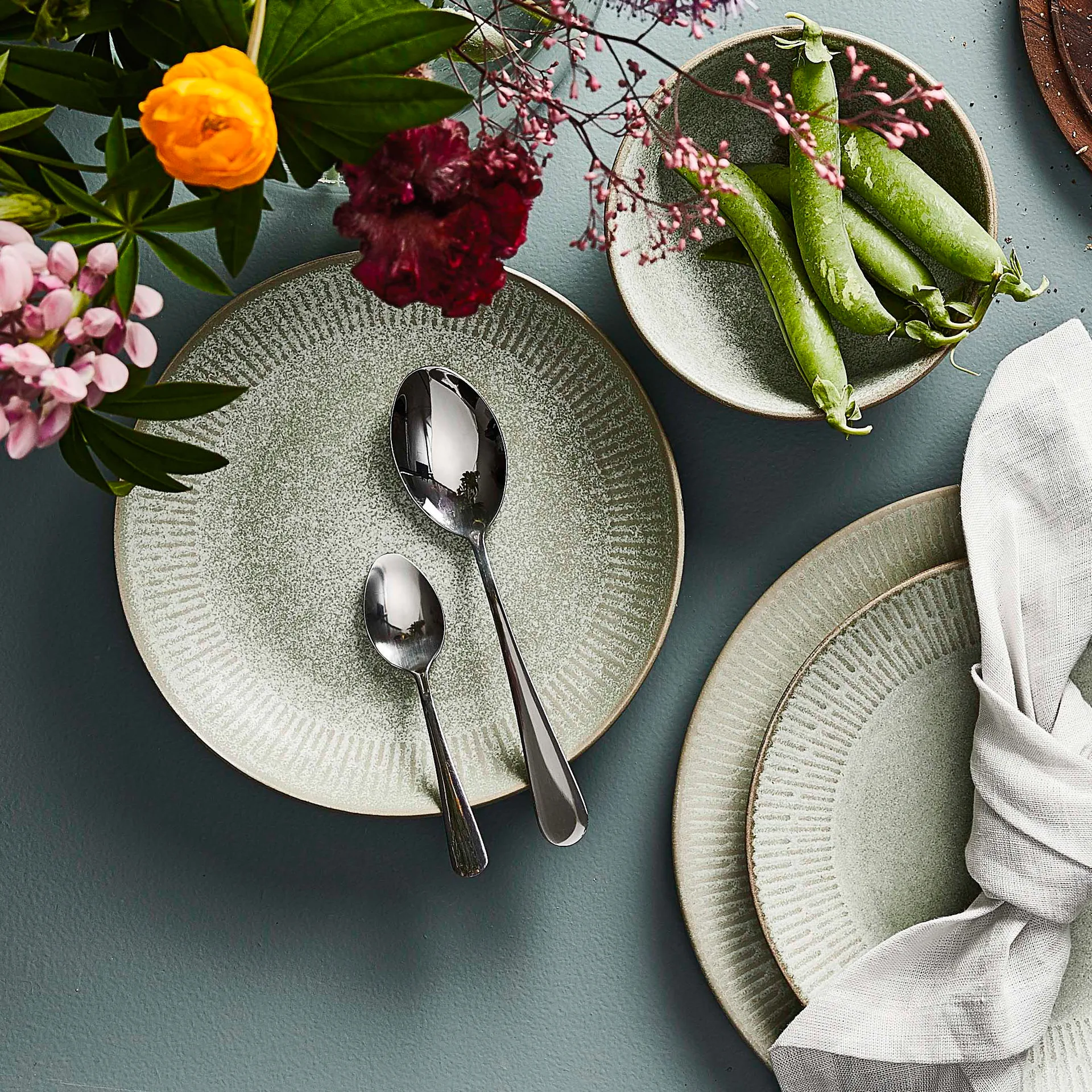 릴리프 스프 접시 Ø22 cm, green Aida | 아이다