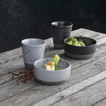 로 더블월 머그 25 cl - black with dots - Aida | 아이다