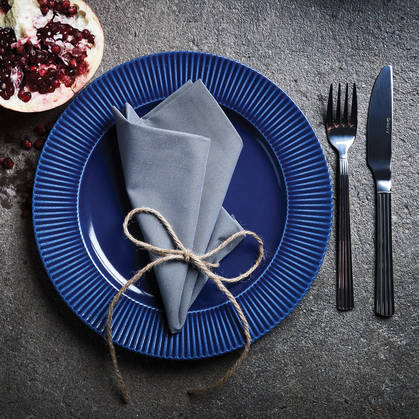 그루비 접시 27 cm, Blue Aida | 아이다