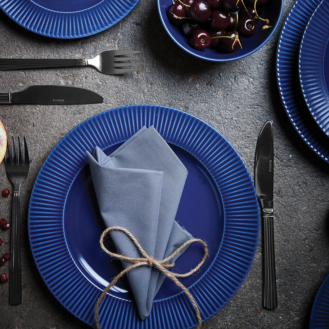 그루비 접시 27 cm, Blue Aida | 아이다