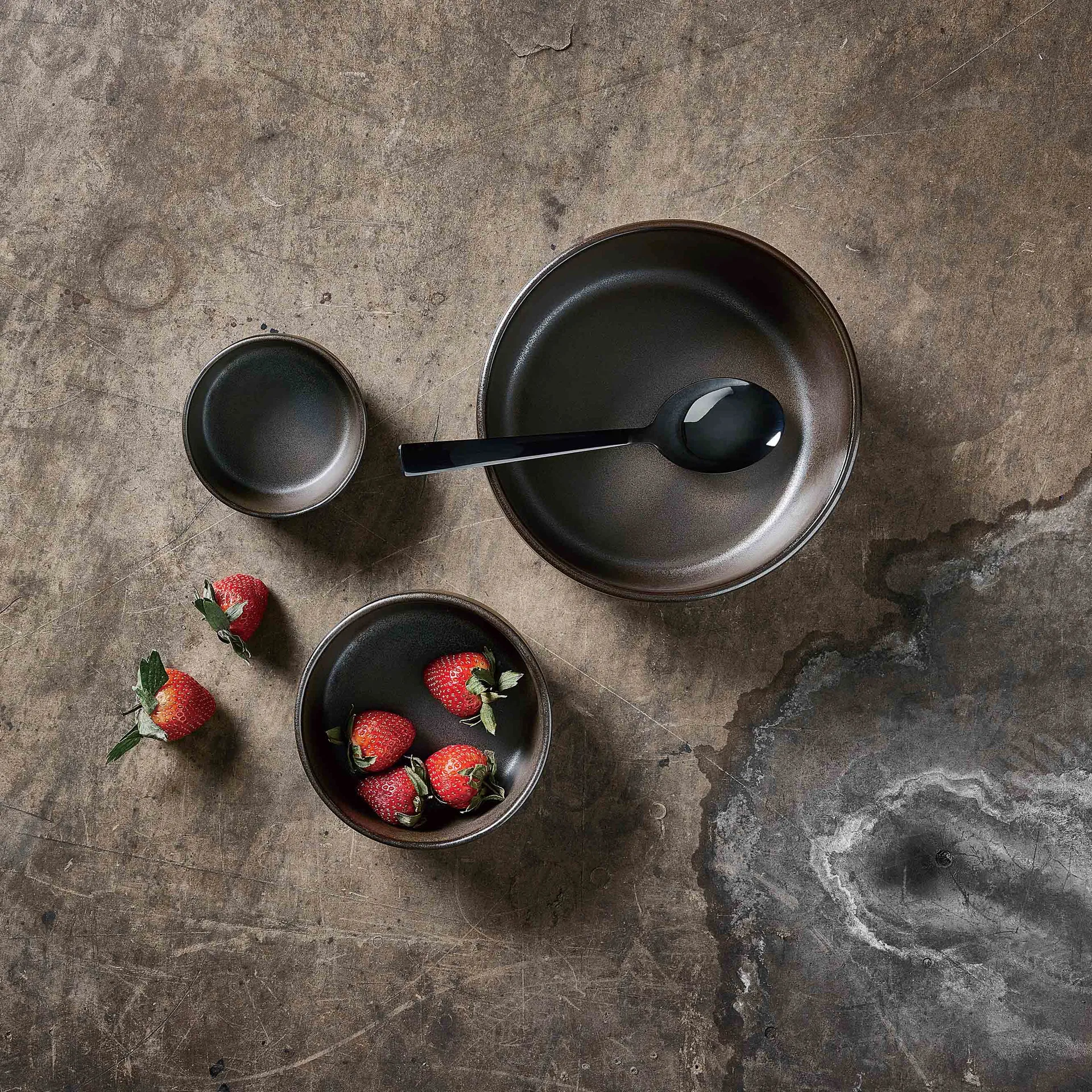 로 보울 3 피스, Metallic brown Aida | 아이다