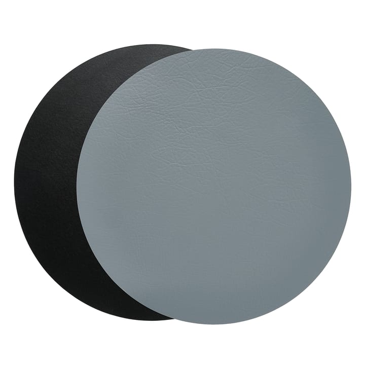 콰드로 테이블 매트 Ø38 cm 1 pcs - Black-grey-reversible - Aida | 아이다