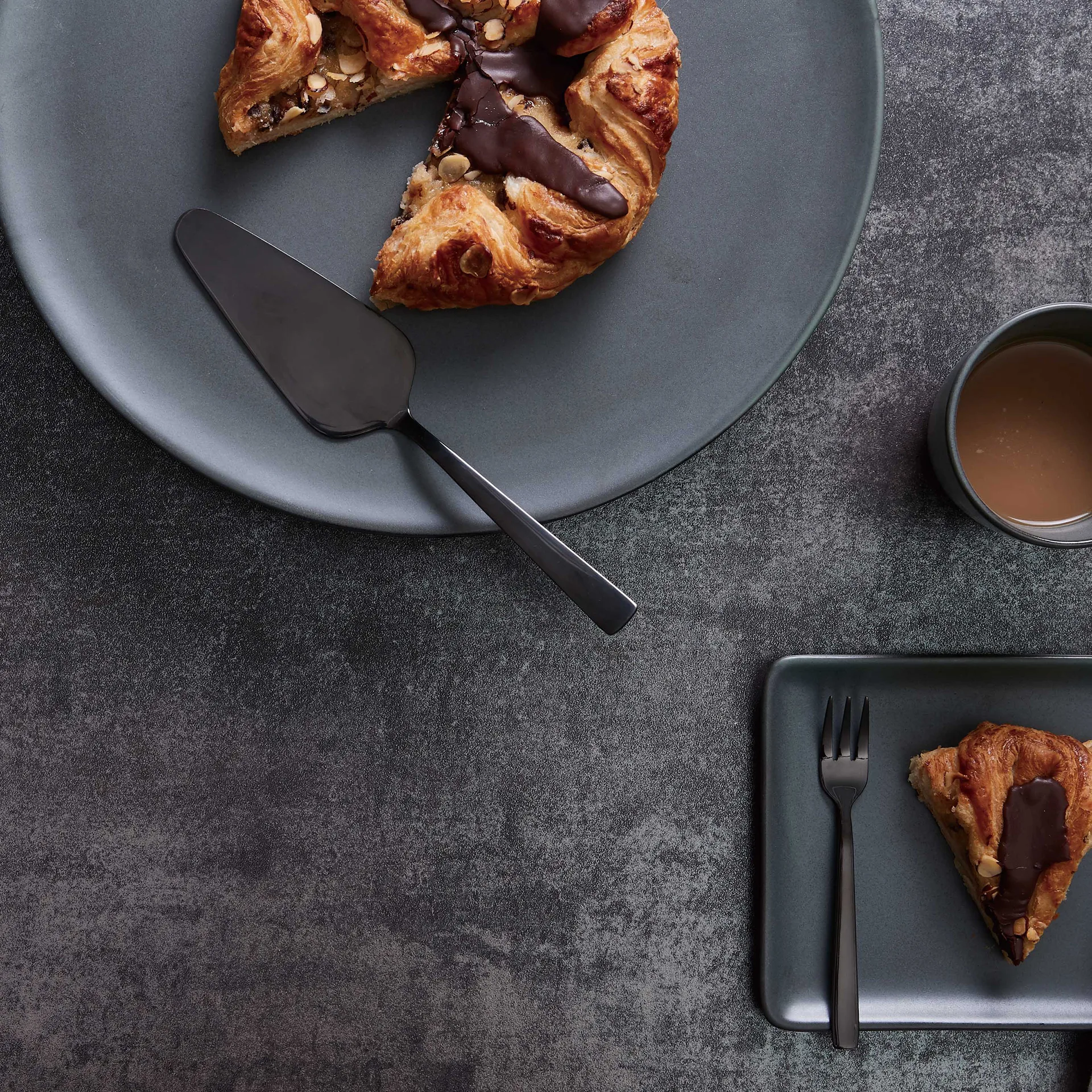 로 케이크 포크 4 피스, black Aida | 아이다