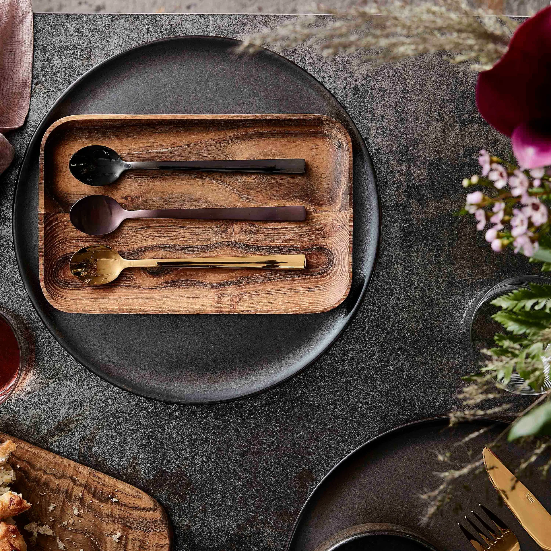 로 라떼 스푼 4개 세트, Gold Aida | 아이다